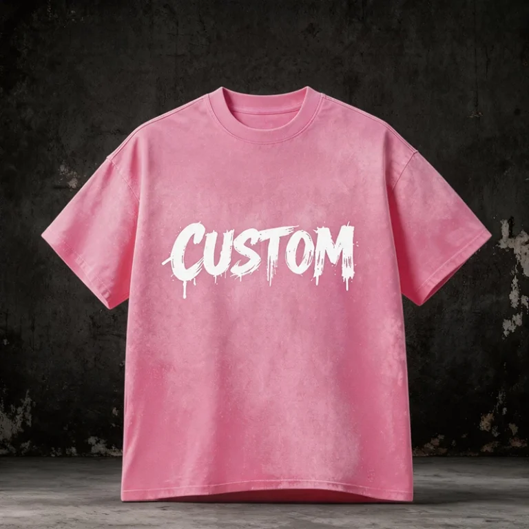 Custom-Short-Sleeve-Cotton-Shirt-Yarn-Customizable-100-Vintage-Clothing-O-Neck-230g-Front-Logo-MOQ-1-T-Shirt