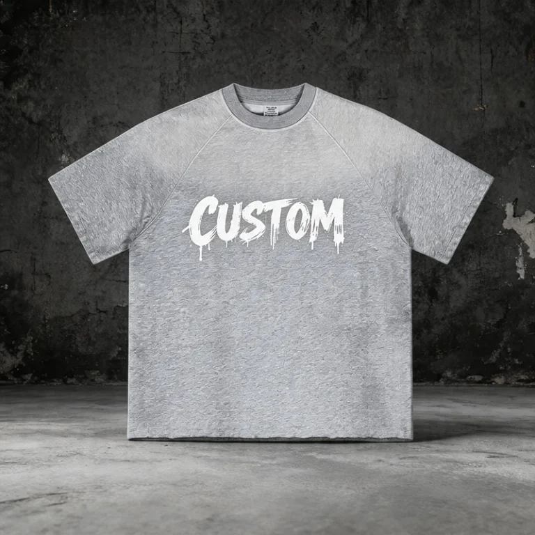 Custom-Short-Sleeve-Mens-T-Shirts-Cotton-Vintage-Tshirt-Homme-350gsm-O-Neck-100-Front-Logo-Anti-Pilling-Quick-Dry-T-Shirt