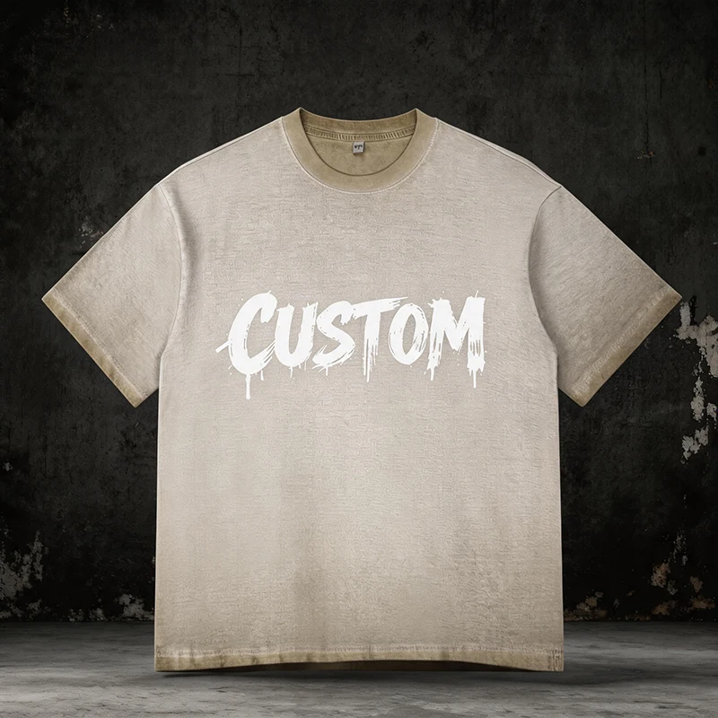 Custom-Short-Sleeve-Vintage-Streetwear-Clothing-Screen-Print-Oversized-100-260g-MOQ-1-T-Shirt