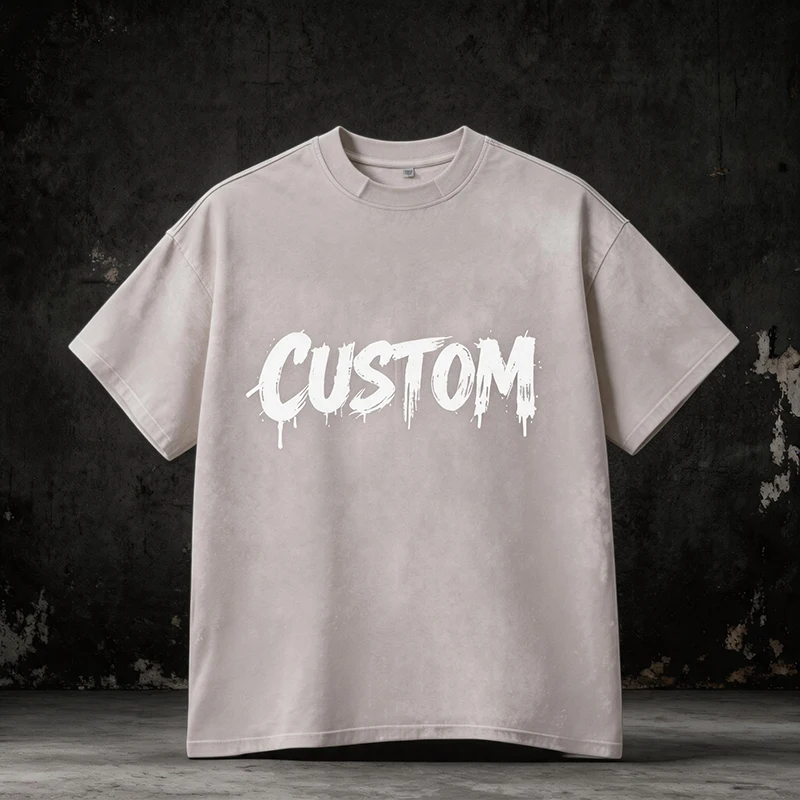 Custom-Short-Sleeve-White-For-Men-Cotton-Tshirts-Reinforced-Seam-Oversize-Tshirt-Drop-Shoulder-Shirts-Unisex-Heat-1