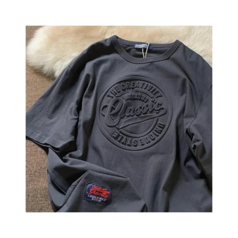 Custom-Silk-Screen-Printed-Knitted-Cotton-Tee-for-Gym-Workouts-Daily-Casual-Wear-Street-Style-Anti-Wrinkle-Breathable