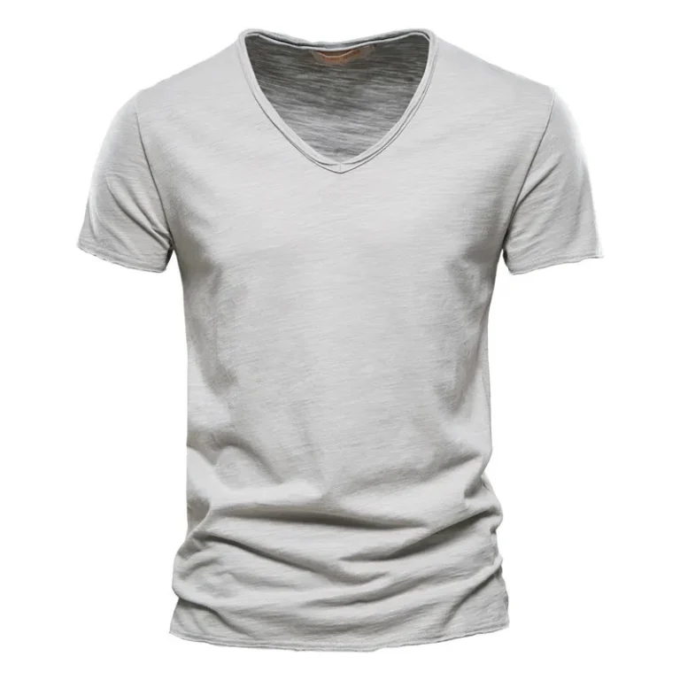 Custom-Solid-Color-Men-Vneck-Tshirt-White-T-Shirt-Man-Deep-Plain-V-Neck-MenS-V-Neck-T-Shirt-Pour-Hommes-Cou-V