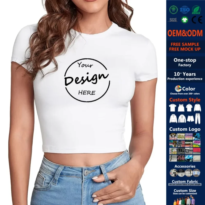 Custom-Spandex-Cotton-Crop-Top-Mujer-Tee-Tshirt-Screen-Print-Plain-Cropped-Top-Femme-Cropped-Top-T-Shirt-for-Women