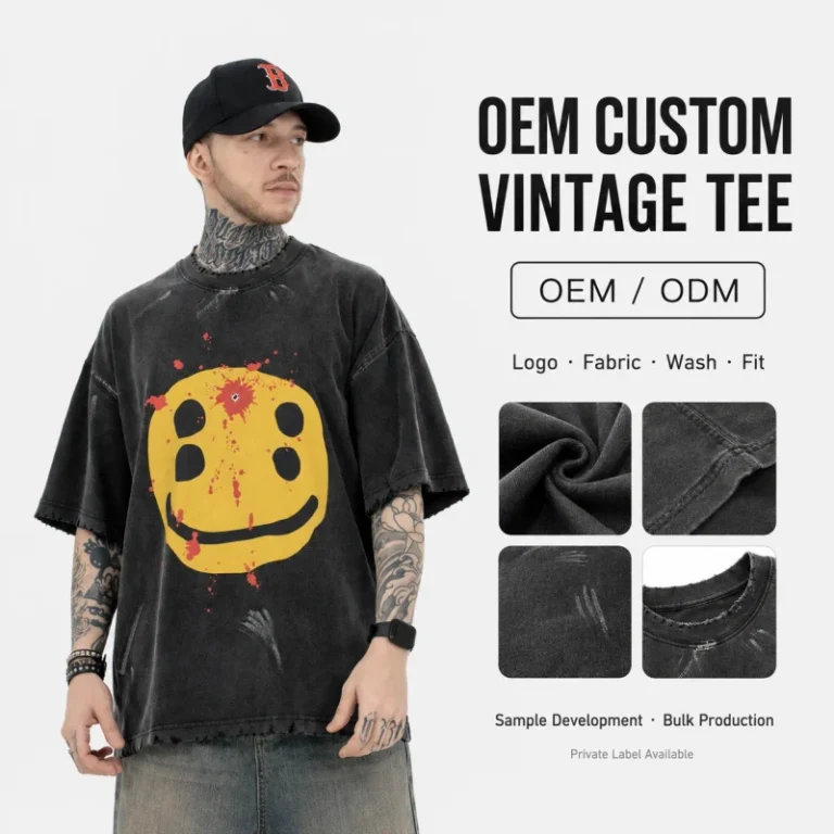 Custom-Streetwear-T-Shirt-Manufacturer-China-OEM-Heavyweight-100-Cotton-Vintage-Washed-Oversized-Boxy-Fit-Graphic-Tee