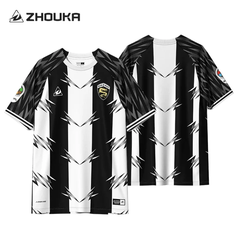 Custom-Sublimated-Retro-Soccer-Jersey-Black-Stripe-Printed-Football-Shirt-Club-Team-Wear-Breathable-Quick-Dry-Football-T-shirts