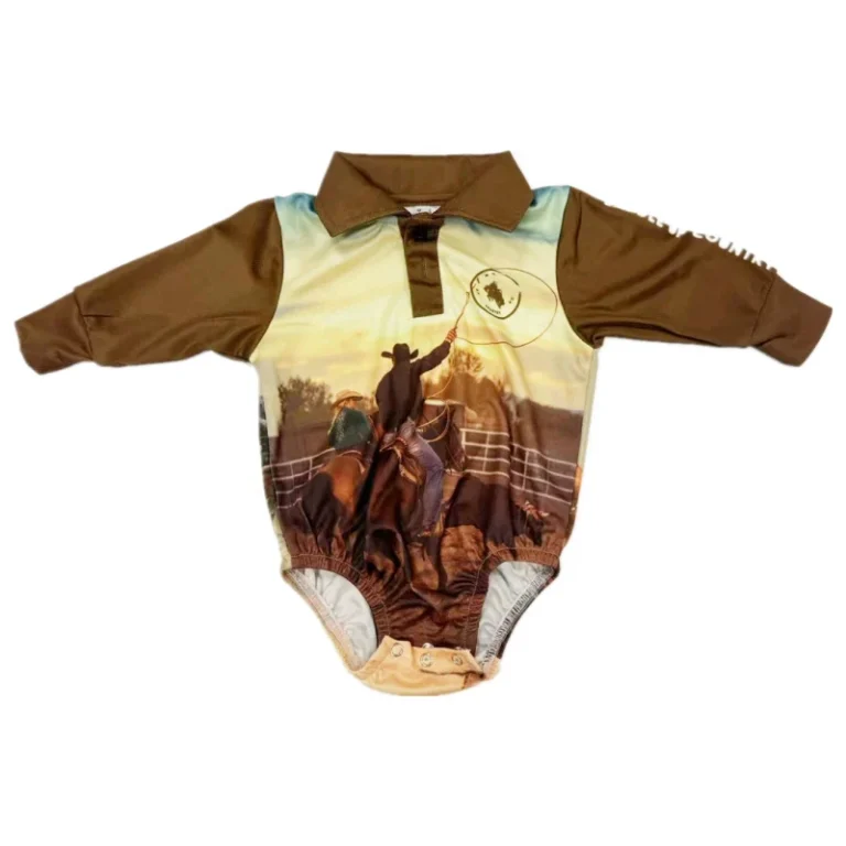 Custom-Sublimation-Baby-Romper-Fishing-Shirt-Collared-Kids-Infant-Fishing-Shirts-Quick-Dry-Long-Sleeves-UV-Protection