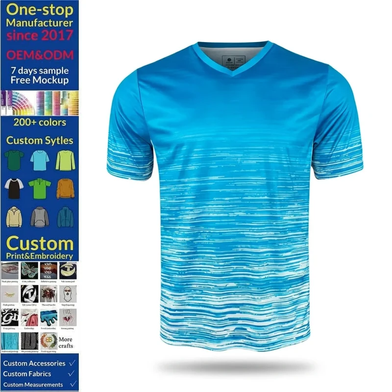 Custom-Sublimation-Knitted-Sporty-V-neck-Regular-Fit-Mens-Short-Sleeve-100-Polyester-Eco-Friendly-Breathable-Running-T-shirts