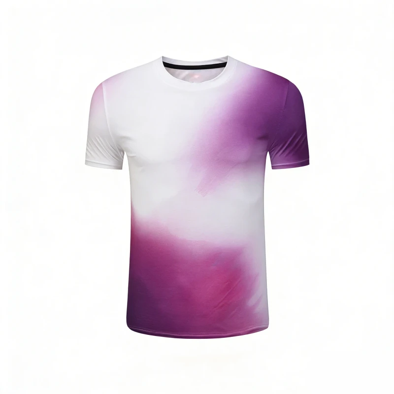 Custom-Sublimation-Printing-Premium-Polyester-Quick-Drying-Gradient-Short-Sleeve-Sport-T-shirt-for-Outdoor-Sports-Marathon