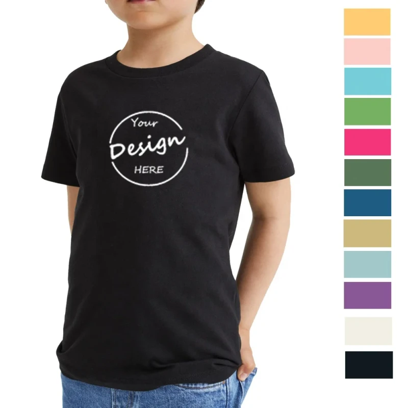 Custom-Summer-100-Combed-Cotton-Kids-Tee-Tshirts-Screen-Printed-Plain-Blank-White-Baby-Boys-Girls-T-Shirts-With-Logo-1