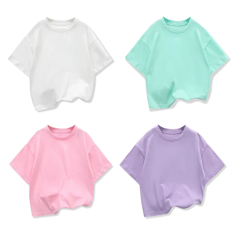 Custom-Summer-Children-Casual-Kids-Boy-Girls-Cotton-Short-Sleeve-T-Shirt