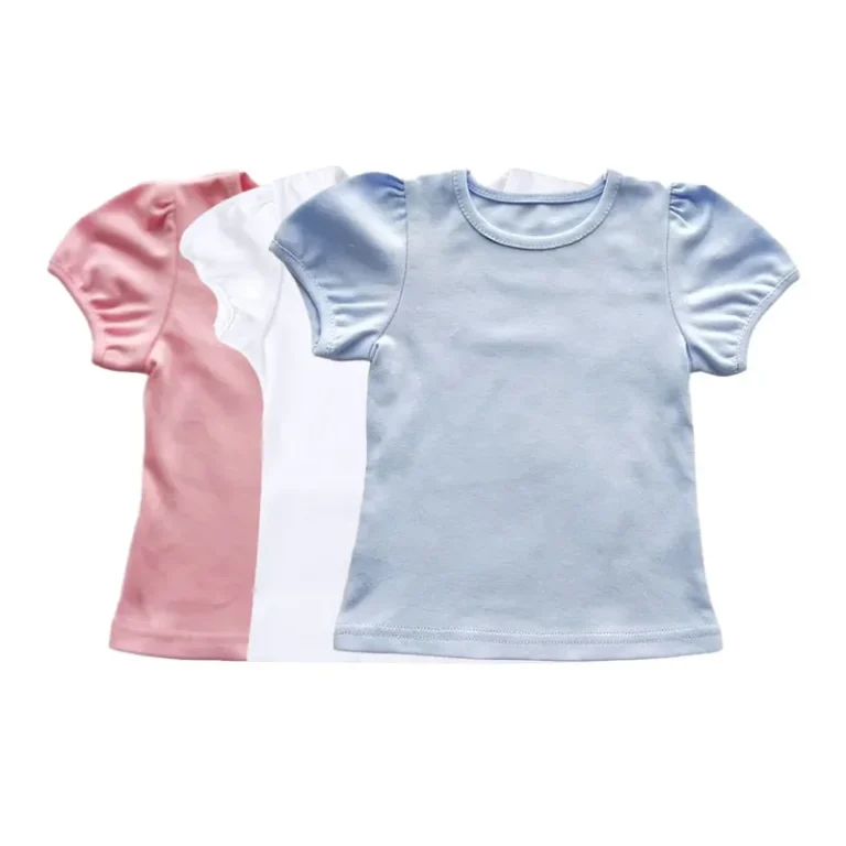 Custom-Summer-Infant-Little-Soft-Kids-Plain-Short-Puff-Sleeve-Children-Toddler-100-Cotton-Baby-Girl-T-shirt