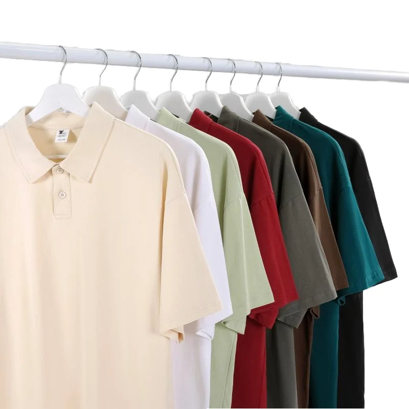 Custom-Summer-Polo-T-Shirt-for-Men-100-Cotton-Short-Sleeve-Polo-Shirt-Oversize-Blank-T-Shirt