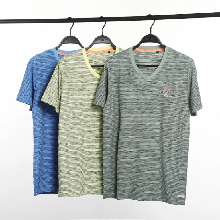 Custom-Support-V-neck-Casual-185-Grams-Cotton-Slub-Yarn-Dyed-Jersey-T-shirt-Short-Sleeves-Mens-T-shirt