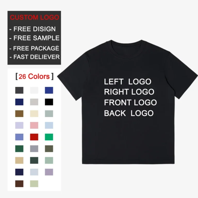 Custom-T-Shirt-100-Cotton-230gsm-Heavyweight-Knitted-Printed-Casual-Mens-T-Shirt-Custom-Logo-Regular-Fit-Blank