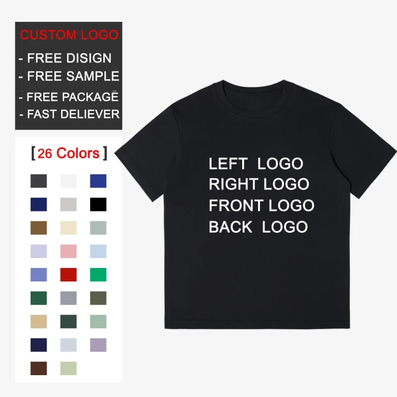 Custom-T-Shirt-100-Cotton-230gsm-Heavyweight-Knitted-Printed-Casual-Mens-T-Shirt-Custom-Logo-Regular-Fit-Blank