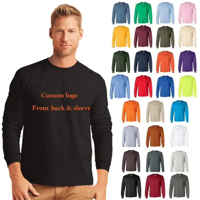 Custom-T-Shirt-Cotton-Polyester-Blend-Mens-Long-Sleeve-T-Shirt-Custom-Printing-Full-Sleeve-Black-T-Shirt-For-Men