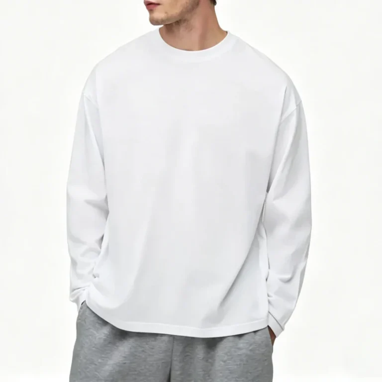 Custom-T-Shirt-Mens-100-Cotton-Tshirt-Luxury-Quality-Rib-O-neck-Long-Sleeve-Heavyweight-Streetwear-100-Cotton-T-shirt-For-Men