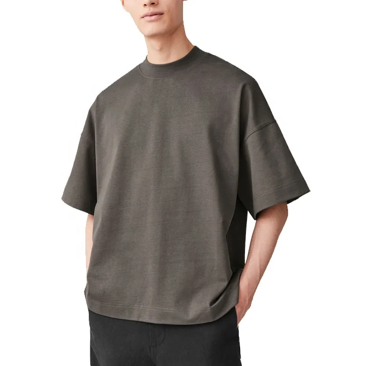 Custom-T-Shirt-Printing-Heavy-Weight-100-Cotton-Mens-T-shirts-Drop-Shoulder-Plus-Size-T-shirts