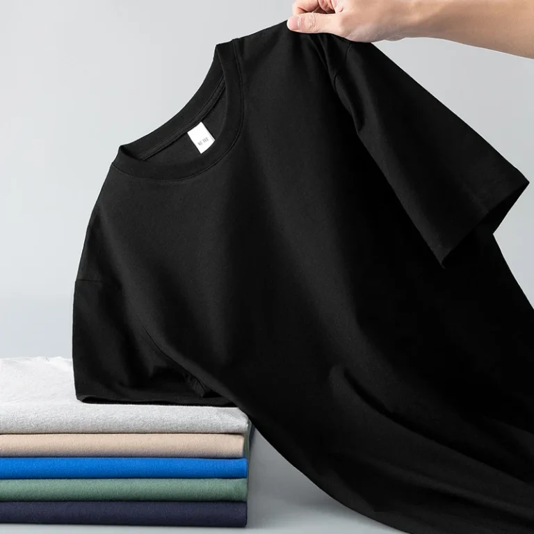 Custom-T-shirt-Short-Sleeved-Mens-Basic-Style-Solid-Color-Upper-Garment-Half-Sleeved-Base-Shirt-Round-Neck