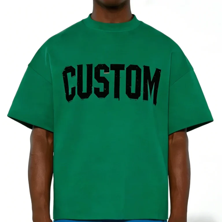 Custom-Tshirt-Mens-100-Cotton-Custom-Logo-Desgin-Oversize-Drop-Shoulder-Streetwear-Luxury-Quality-Extended-Neck-Tshirt