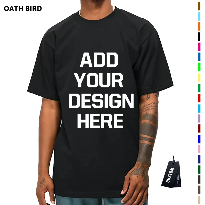 Custom-Unisex-100-Premium-Cotton-Tshirt-Customize-DTG-Image-Graphic-Pictorial-Pattern-Printing-Logo-Mens-O-neck-T-shirt