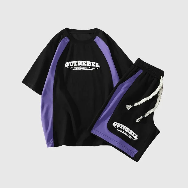 Custom-Unisex-Baggy-Style-T-Shirt-Short-Set-Breathable-Summer-Puff-Print-Mens-Shorts-with-Camisetas-and-Pantalones-Cortos
