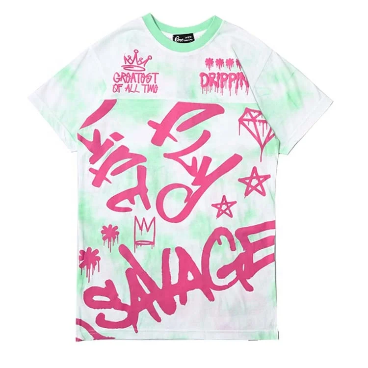 Custom-Various-Letter-Design-100-Cotton-Colorful-Puff-Print-T-Shirt-for-Boys