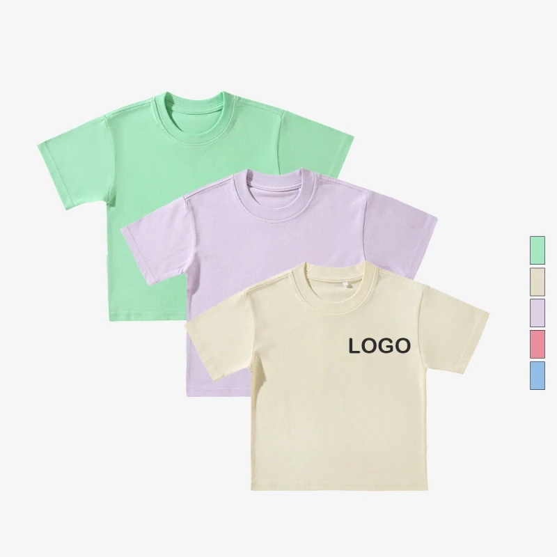 Custom-White-Plain-100-Organic-Cotton-Casual-Baby-Oversize-T-shirt-Loose-Fit-Short-Sleeved-Breathable-Quick-Dry