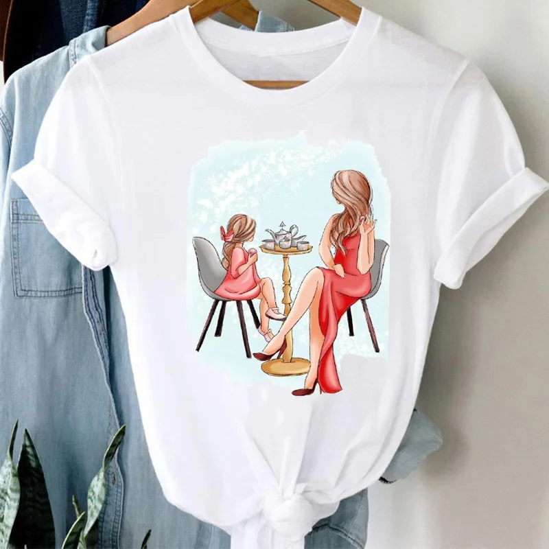 Custom-Women-90s-Watercolor-Boy-Son-Cartoon-Style-Mom-Mother-Mama-Clothes-Stylish-Tshirt-Top-Lady-Print-Girl-Tee-T-Shirt