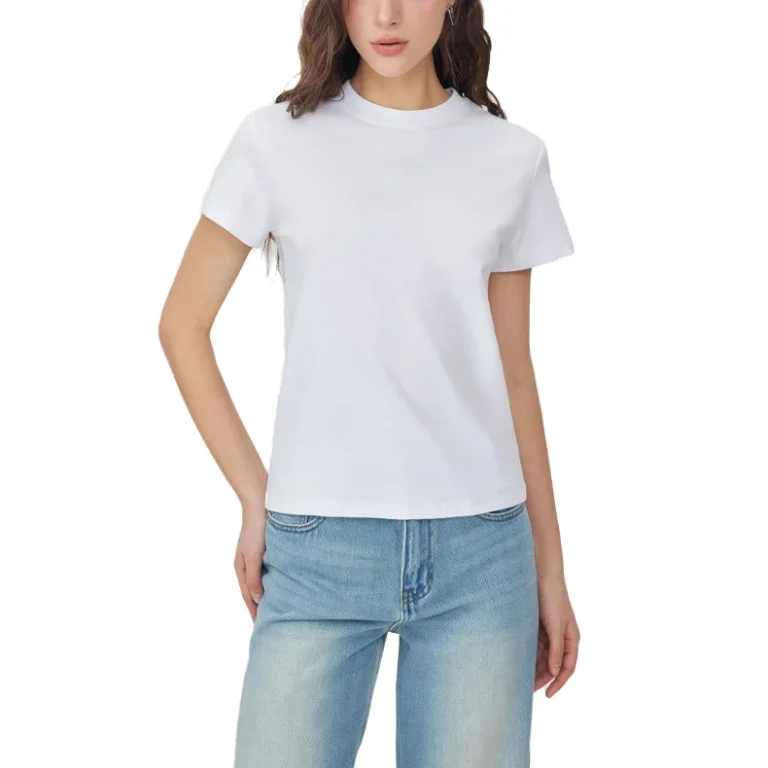 Custom-Womens-Cotton-Oversize-Blank-Plain-White-Short-Sleeve-Crew-Neck-Crop-Top-T-shirts-for-Women