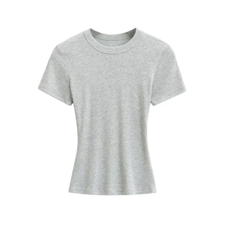 Custom-Womens-Slim-Solid-Breathable-Blank-T-Shirt-Short-Sleeve-Neck-Top-Women-Summer-Shirts