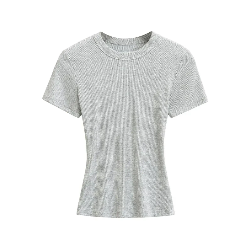 Custom-Womens-Slim-Solid-Breathable-Blank-T-Shirt-Short-Sleeve-Neck-Top-Women-Summer-Shirts