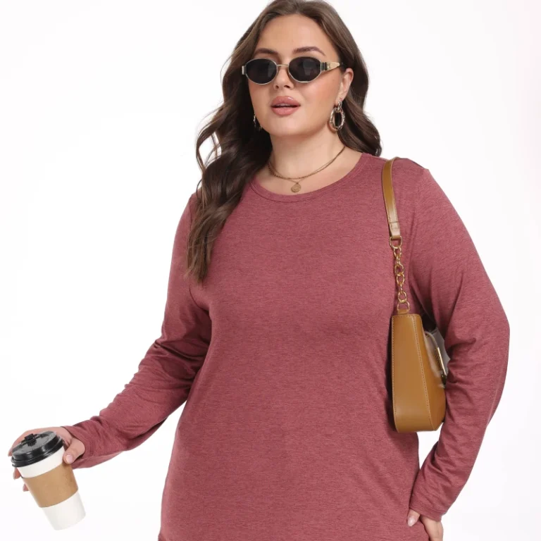 Custom-Womens-Solid-Long-Sleeve-Casual-Fall-Tops-Loose-Fit-Breathable-Quick-Dry-Crew-Neck-Knitted-Plain-Dyed