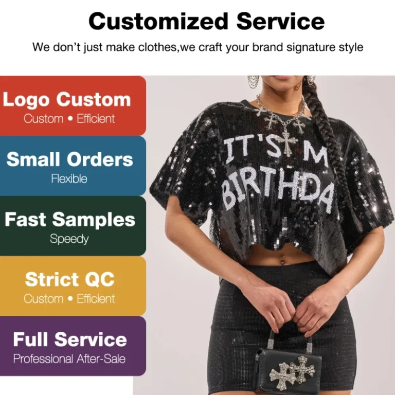 Custom-Womens-Summer-Sequin-Birthday-T-Shirt-Birthday-Graphic-Ribbed-Crew-Neck-Smooth-Lining-Stretchy-Short-Sleeve-Crop-Top