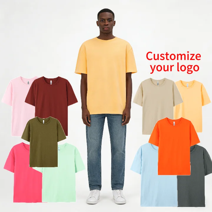 Custom-Your-Logo-180g-100-Cotton-T-Shirt-Breathable-Soft-Combed-Cotton-Unisex-Oversized-Tee-Shirts