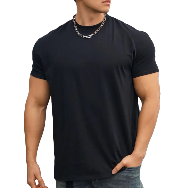 Custom-logo-85-Polyester-15-Spandex-Blank-Sports-T-Shirt-Men-Breathable-Gym-Wear-Training-Workout-Fitness-Tshirts-1
