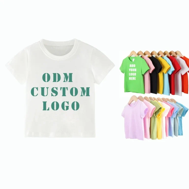 Custom-logo-Children-t-Shirt-Girls-Tops-Summer-Clothes-Cotton-100-140cm-Kids-Tshirt-Blank-Pullover-Little-Girls-T-shirts