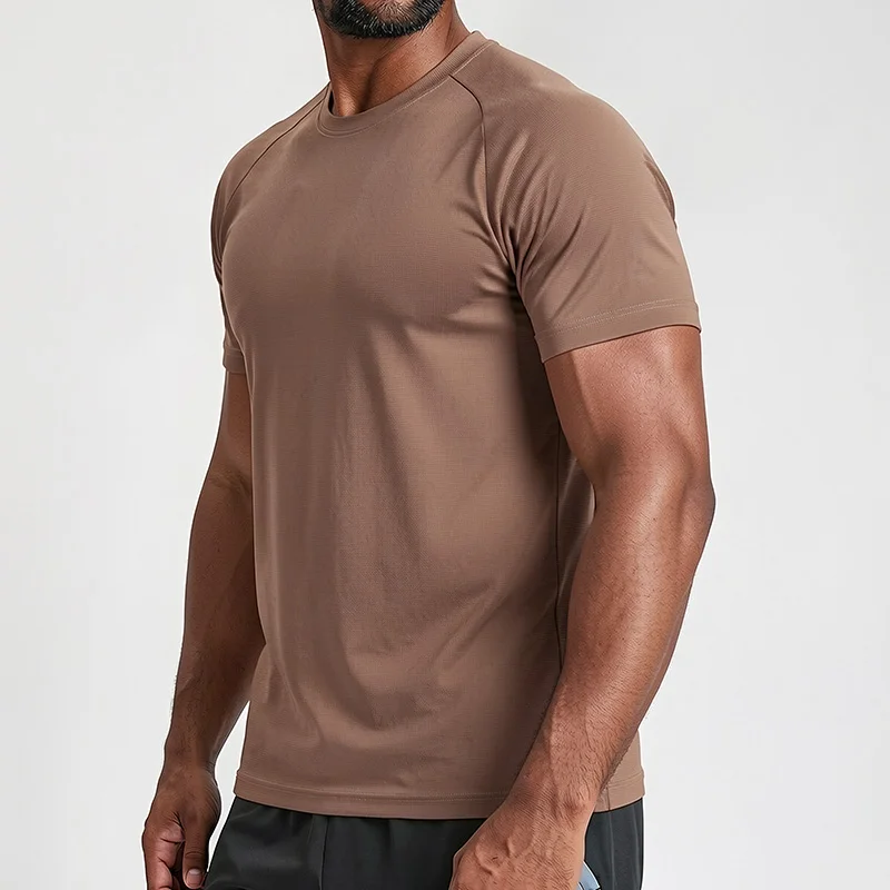 Custom-logo-Gym-Clothing-Quick-Dry-Sport-Shirt-Men-Athletic-T-Shirt-Solid-Color-Workout-Shirts