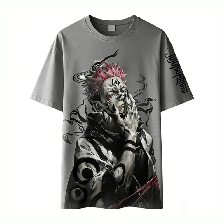 Custom-logo-Mens-Summer-Anime-Print-T-Shirt-Sporty-Casual-Breathable-100-Polyester-220-Grams-Short-Sleeve-Trendy-Fashion