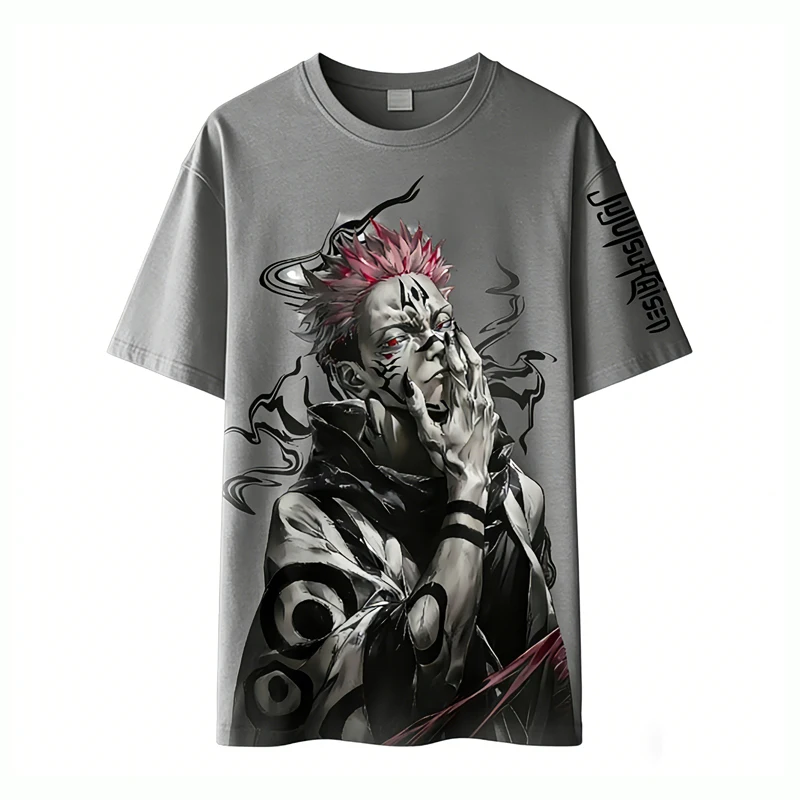 Custom-logo-Mens-Summer-Anime-Print-T-Shirt-Sporty-Casual-Breathable-100-Polyester-220-Grams-Short-Sleeve-Trendy-Fashion