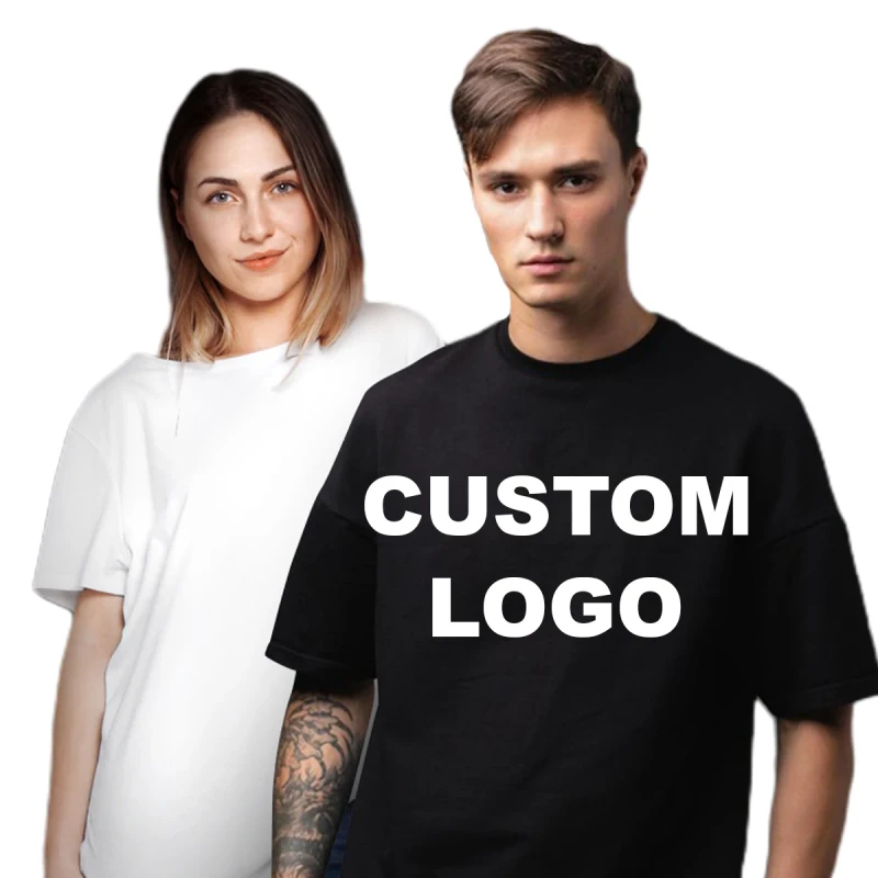 Custom-logo-Oversized-Black-Tshirt-Heavyweight-Mens-t-Shirt-100-Cotton-240G-Heavy-Weight-Puff-Print-T-shirts