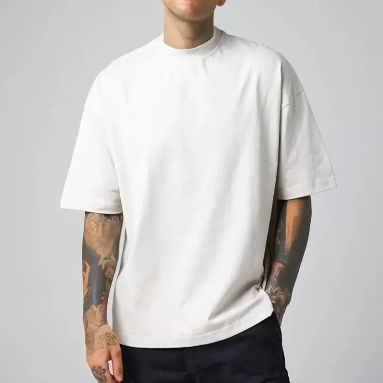 Custom-logo-Printing-Mens-T-shirts-Wholesale-Oversized-Mock-Crew-Neck-White-t-Shirt-for-Men