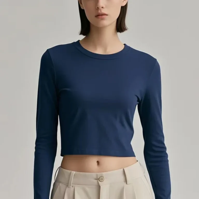 Custom-logo-Womens-Baggy-Full-Sleeved-Slim-Fit-Cropped-T-shirt-Casual-Crew-Neck-Streetwear-Vintage-T-Shirt-for-Women