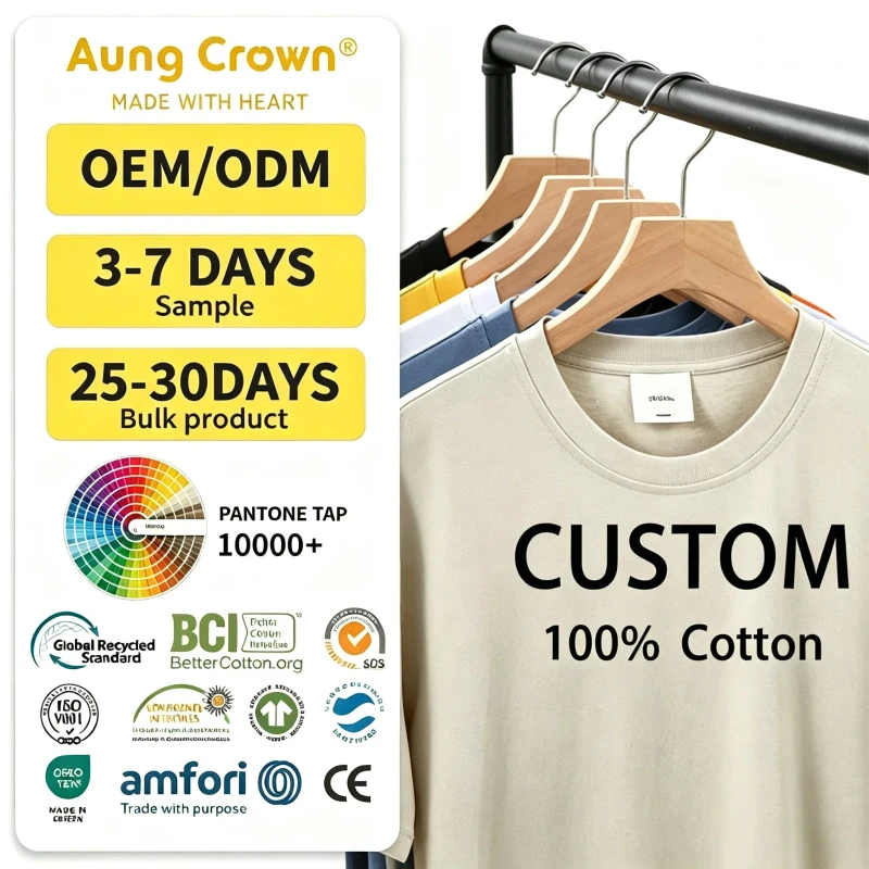 Custom-logo-Woven-Tag-100-Cotton-Oversized-Tshirt-High-Quality-Plain-Embroidery-Puff-Print-Blank-Cotton-t-Shirt-for-Men