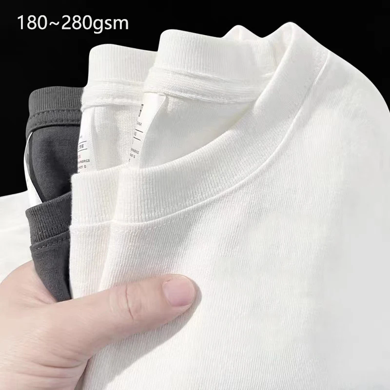 Custom-t-Shirts-Your-Own-Brand-Heavy-Cotton-t-Shirt-Unisex-Regular-Fit-Blank-Printed-logo-180-200-Gsm-220-240-280-High-Quality