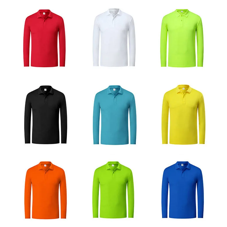 Customise-Promotional-Mix-Color-Men-Polo-Shirt-Personalized-Polyester-T-Shirt-Moisture-Wick-Dry-Fast-Long-Sleeve-Mesh-Polo-Shirt