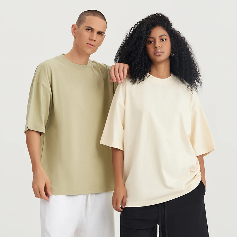Customizable-Blank-Graphic-T-Shirt-Mens-Unisex-100-Cotton-Knitted-Oversized-Retro-Style-Digital-Print