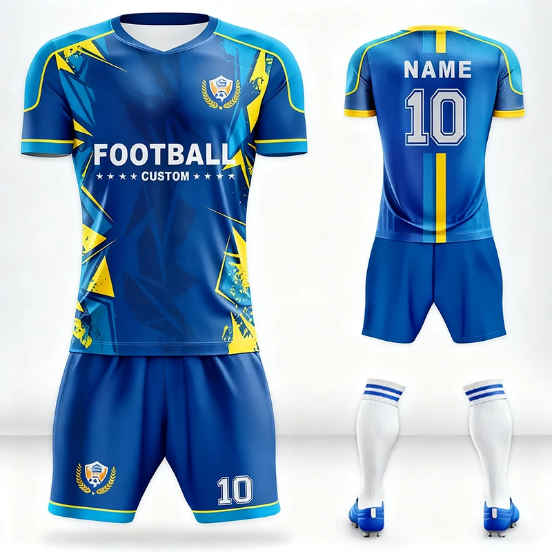 Customizable-Jacquard-Fabric-Football-T-Shirt-Comfortable-Club-Uniforms-with-Team-Logo-De-Futbol-Lightweight-Soccer-Jersey-Set