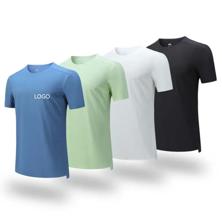 Customizable-Mens-Sports-T-Shirt-Gym-Shirt-Polyester-Spandex-Running-Top-Sports-Tee-Shirt