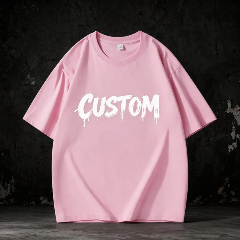 Customizable-Mens-Vintage-Short-Sleeve-O-Neck-T-Shirt-260g-100-Cotton-Eco-Friendly-Front-Logo-Anti-Pilling-Breathable